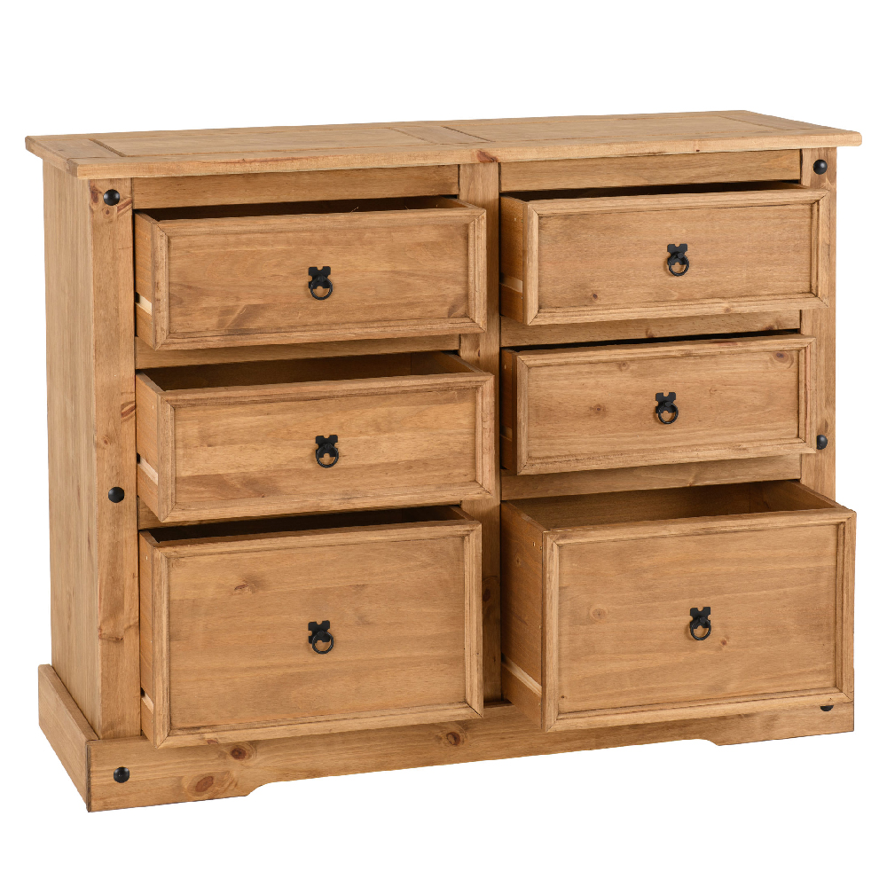 Central Wooden Chest Of 6 Drawers In Oak