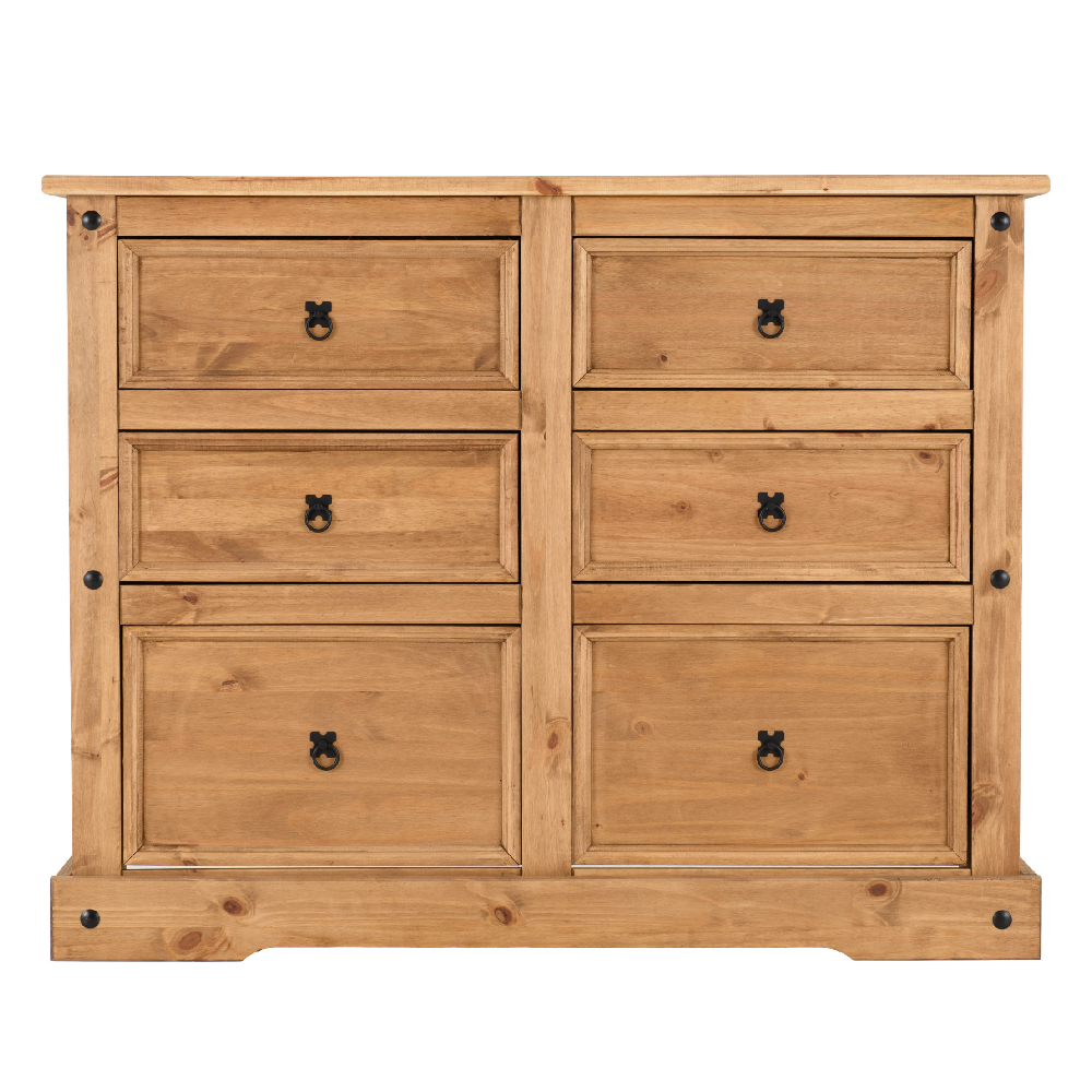 Central Wooden Chest Of 6 Drawers In Oak