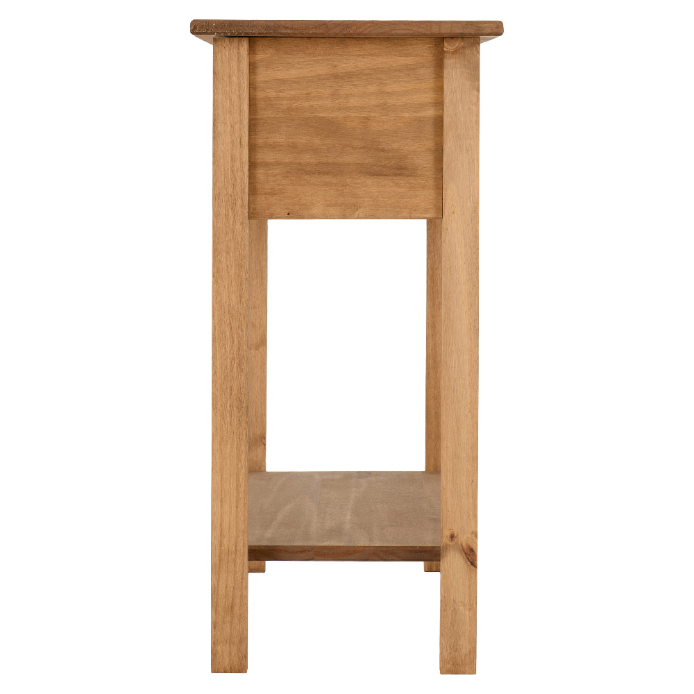 Central Wooden Console Table With 2 Drawers In Oak