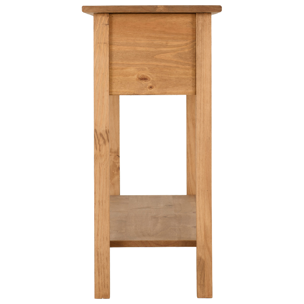Central Wooden Console Table With 3 Drawers In Oak
