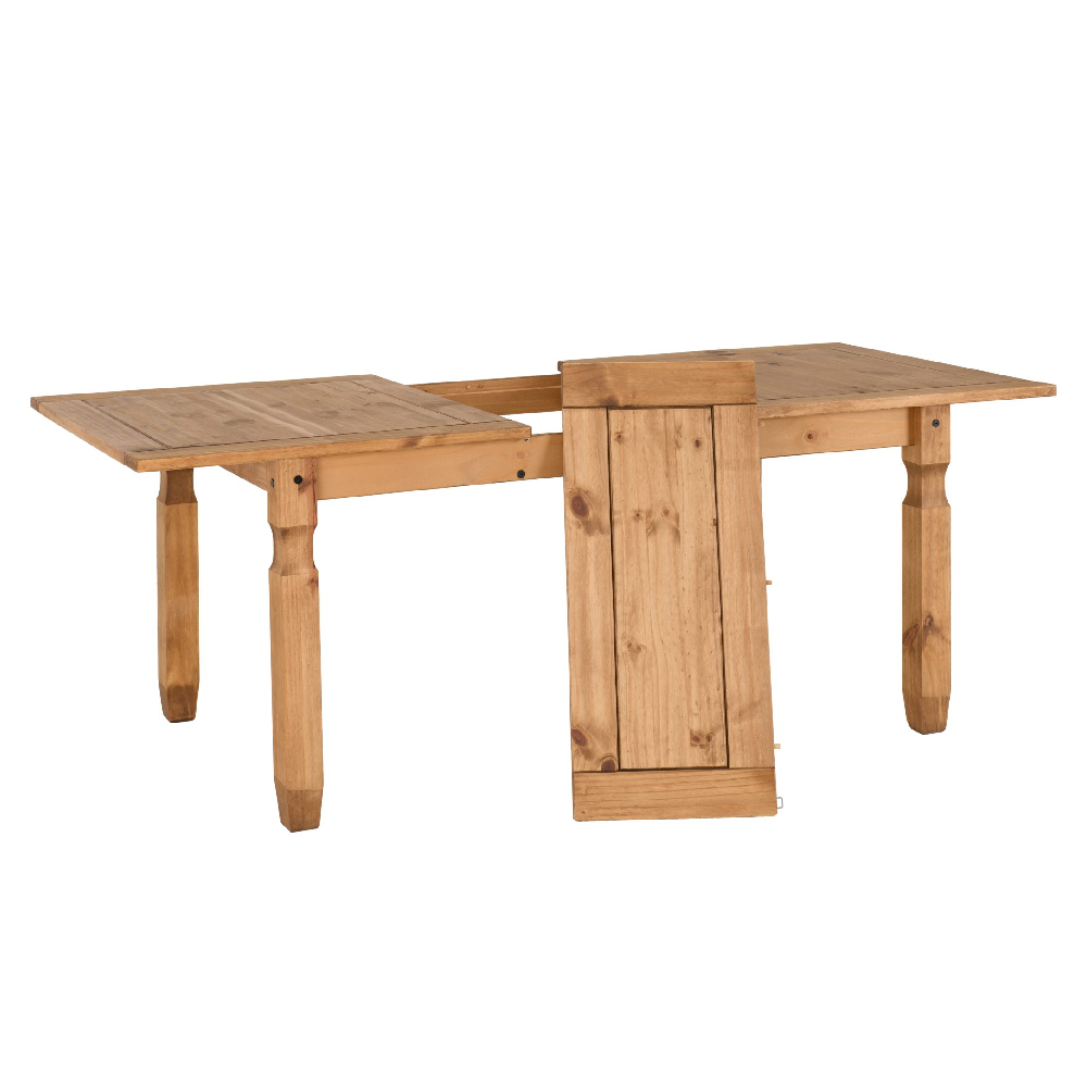 Central Wooden Extending Dining Table In Oak