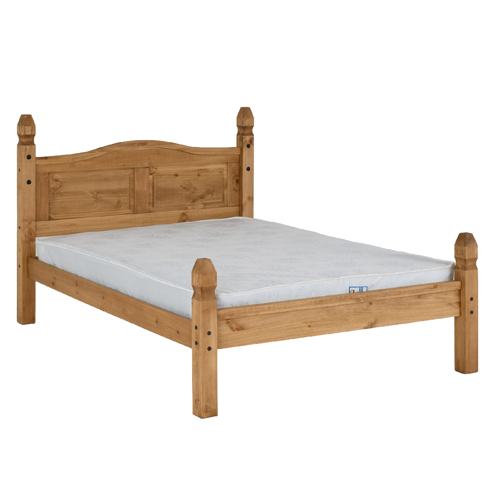 Central Wooden Low Foot Double Bed In Oak