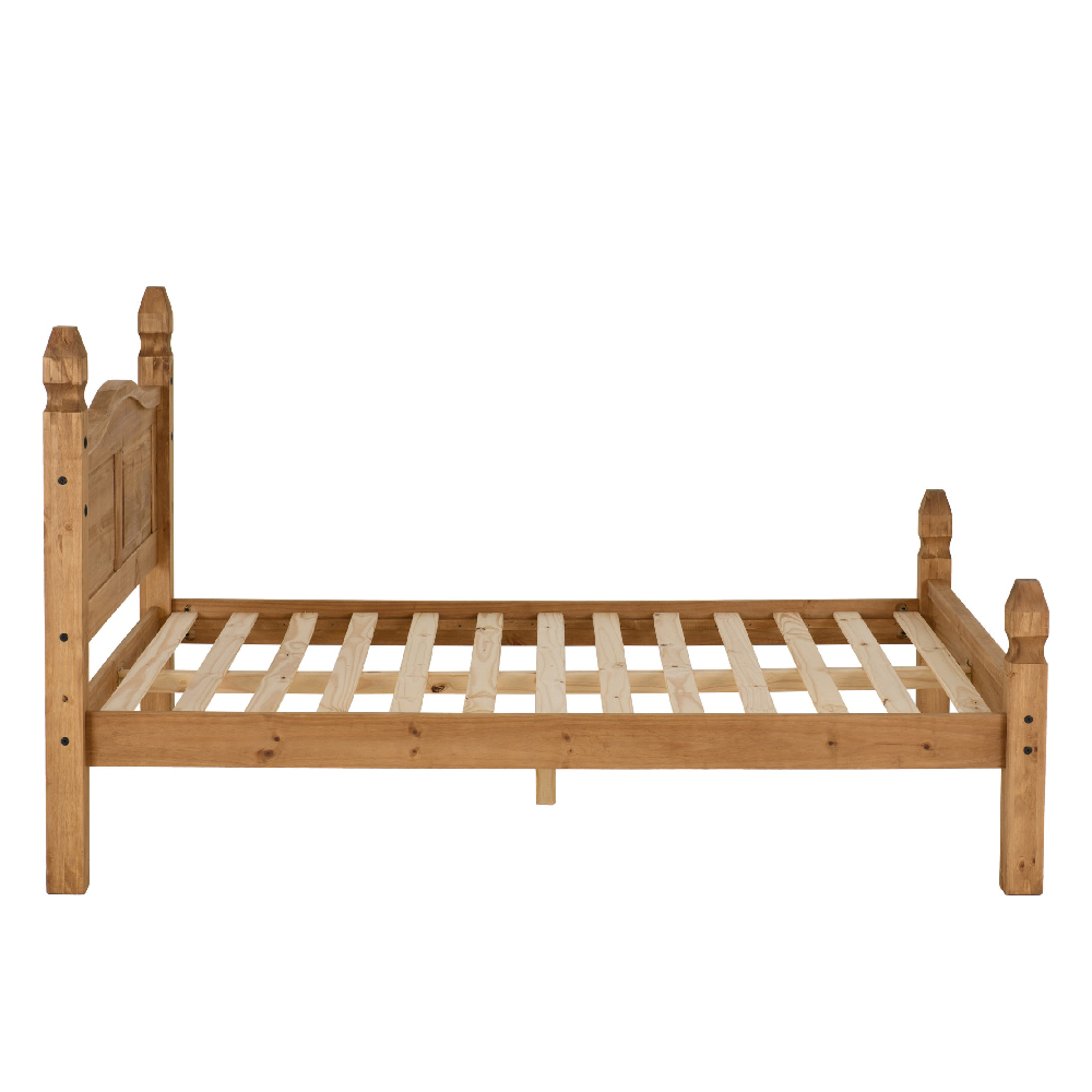 Central Wooden Low Foot Double Bed In Oak