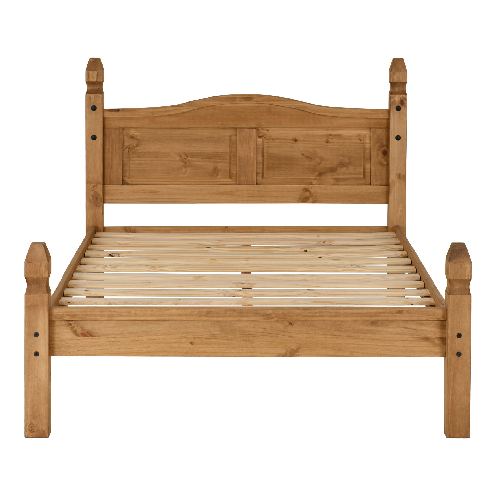 Central Wooden Low Foot Double Bed In Oak