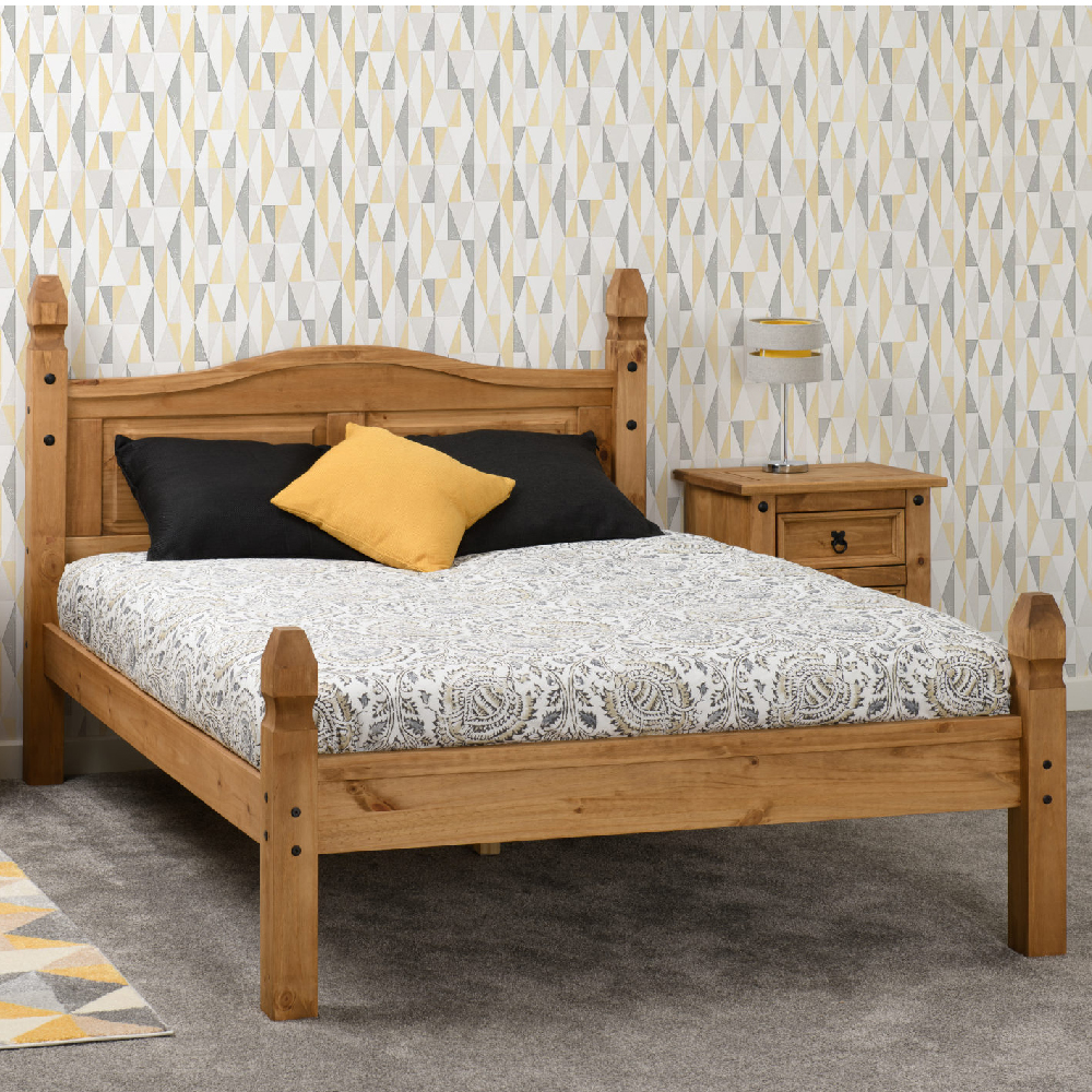 Read more about Central wooden low foot double bed in oak