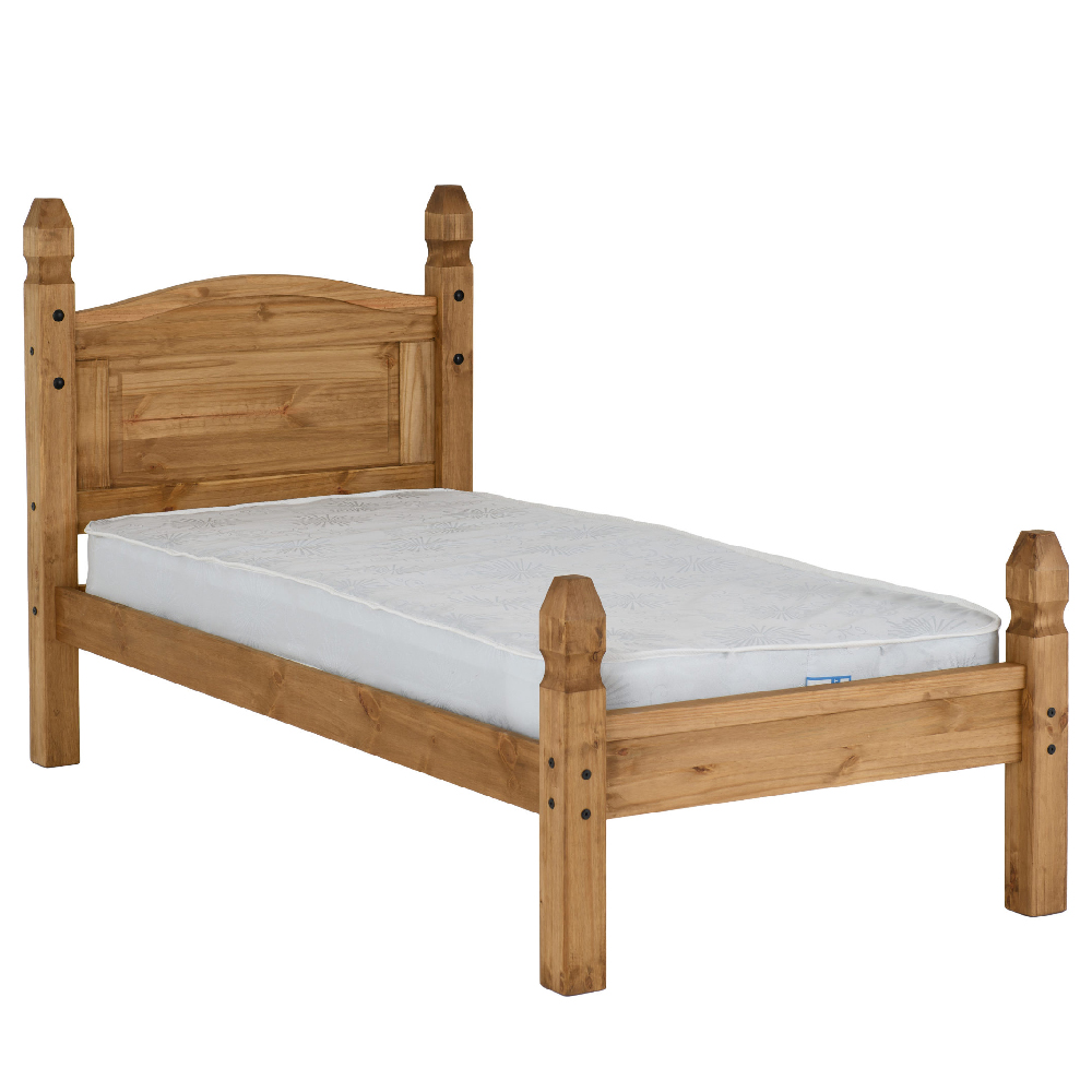 Central Wooden Low Foot Single Bed In Oak