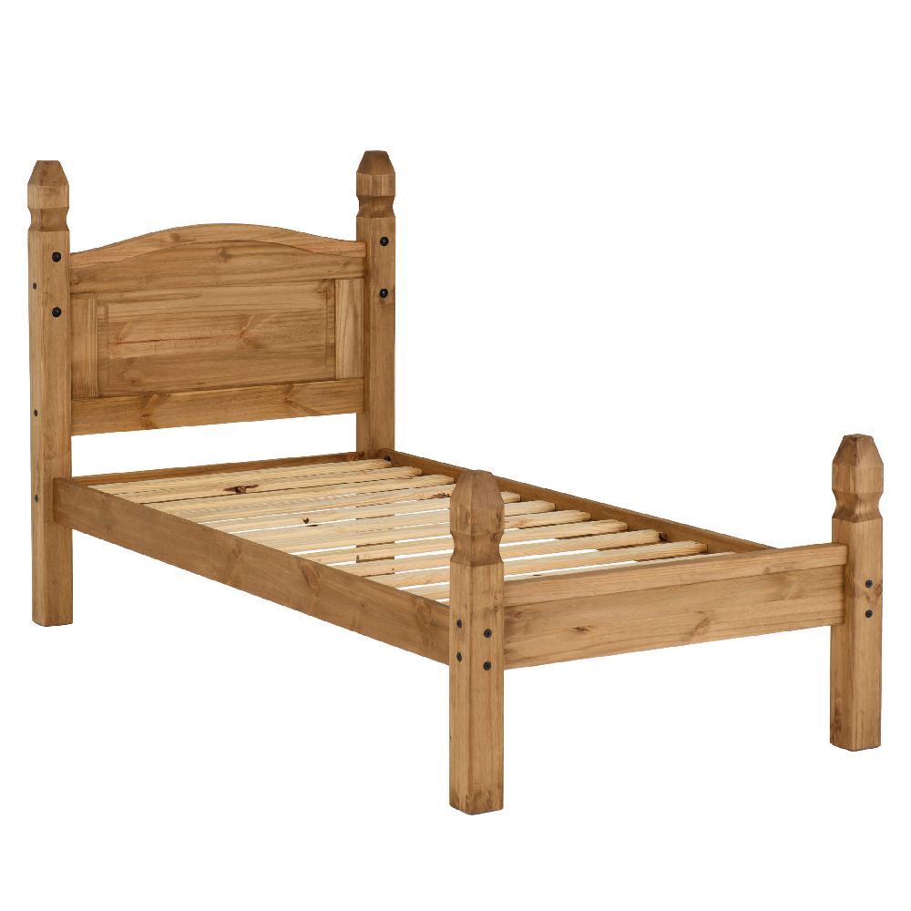 Central Wooden Low Foot Single Bed In Oak