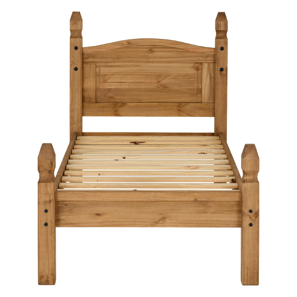 Central Wooden Low Foot Single Bed In Oak