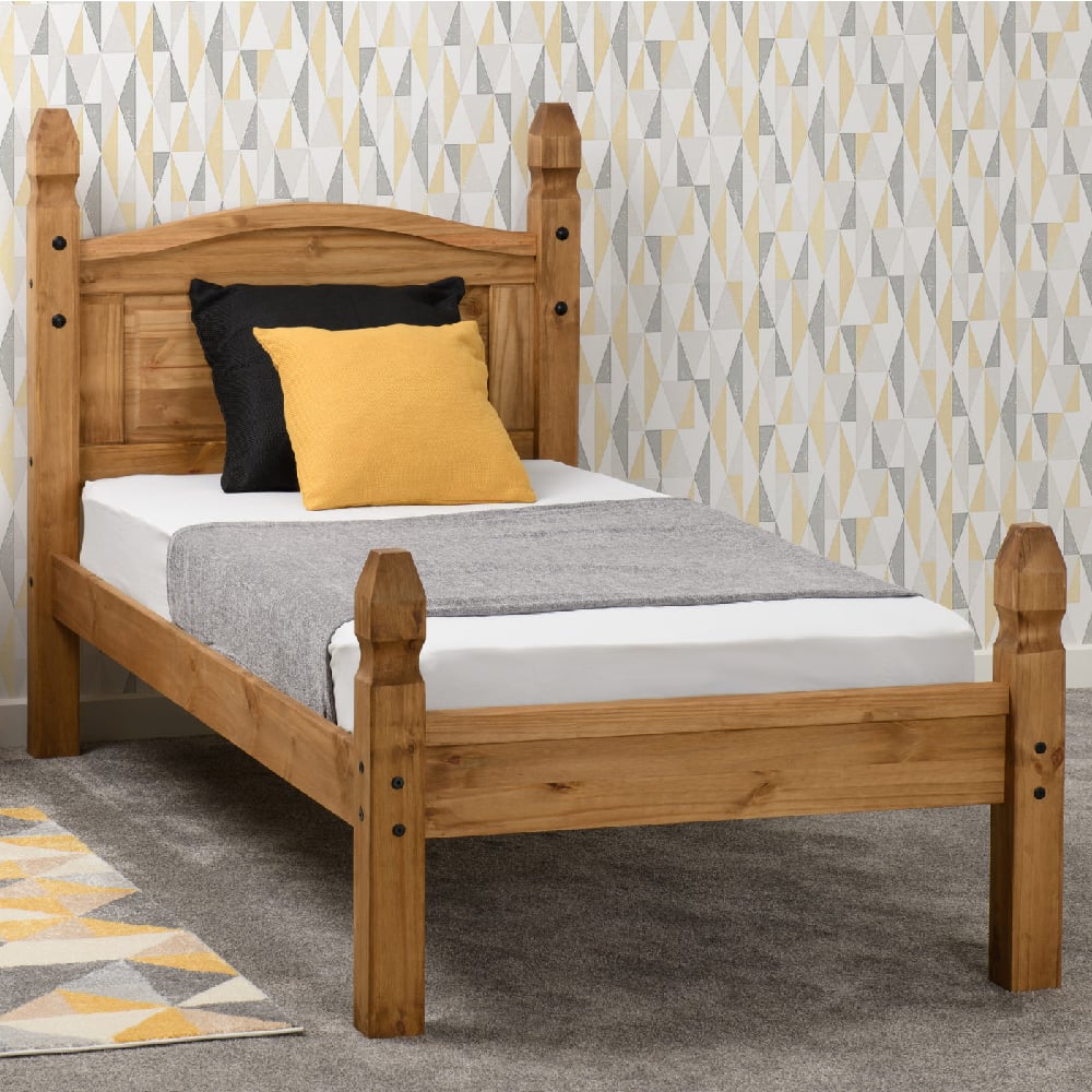 Read more about Central wooden low foot single bed in oak