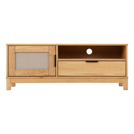 Central Wooden TV Stand With 1 Door 1 Drawer In Oak