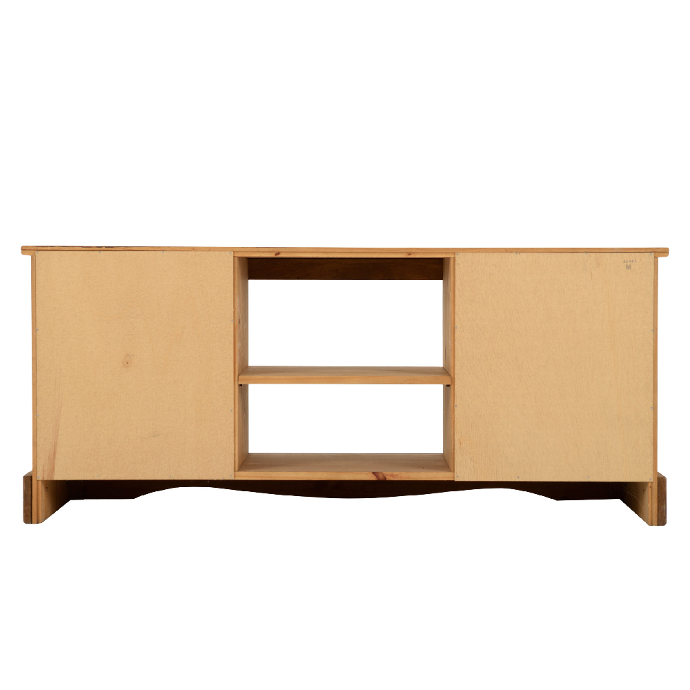 Central Wooden TV Stand With 2 Doors 1 Shelf In Oak