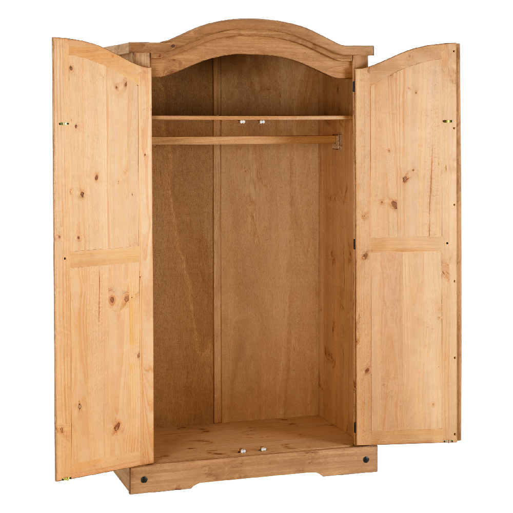 Central Wooden Wardrobe With 2 Doors In Oak