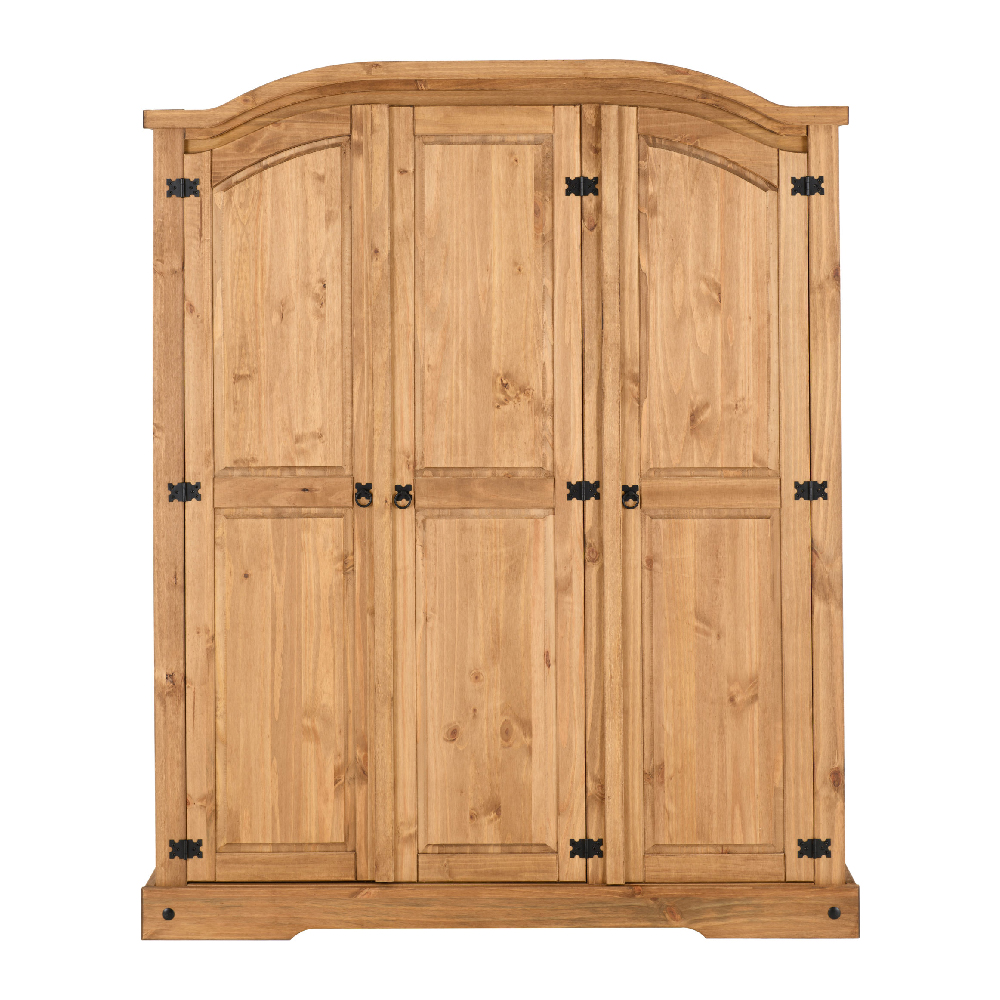 Central Wooden Wardrobe With 3 Doors In Oak