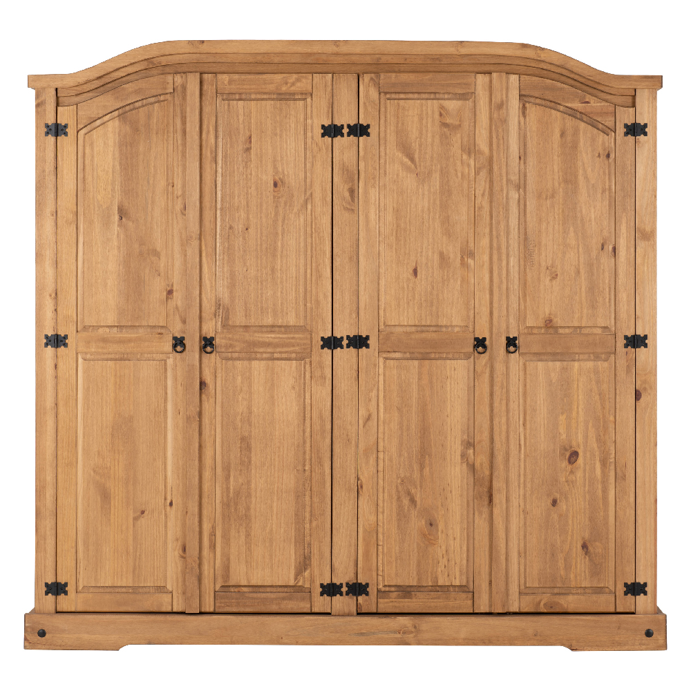 Central Wooden Wardrobe With 4 Doors In Oak