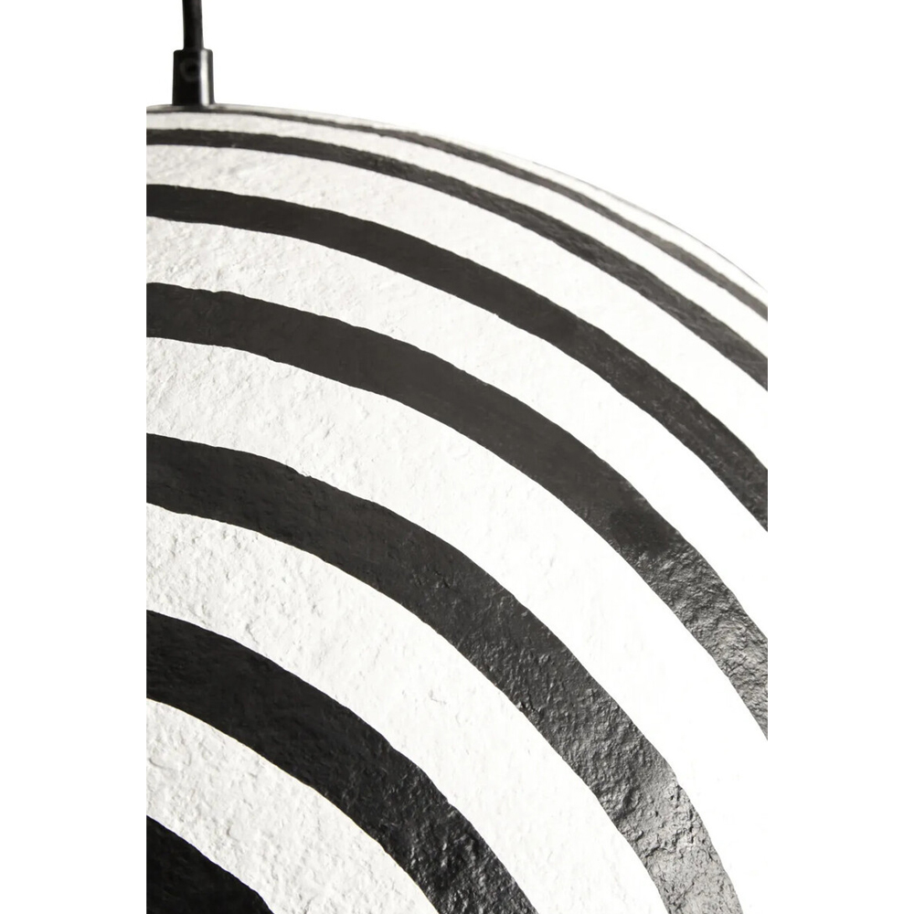 Cerano Metal Domed Ceiling Pendant Light in Black and White