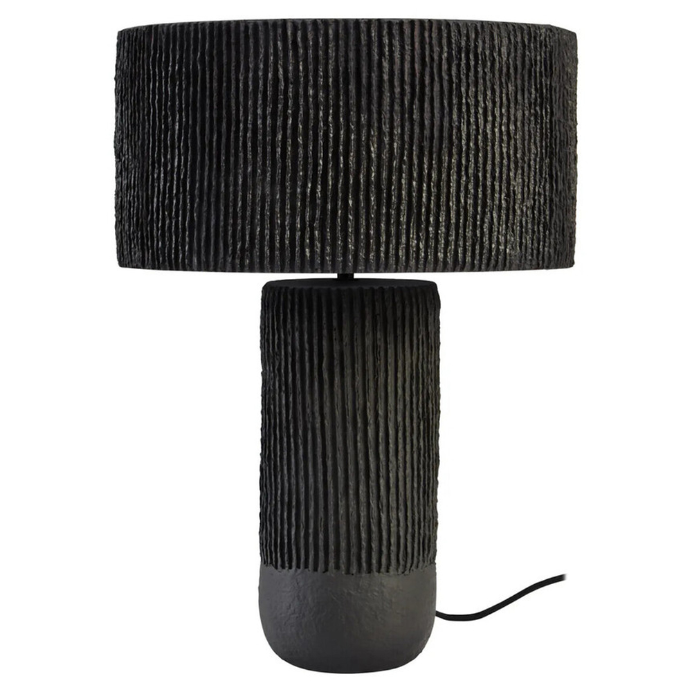 Cerano Metal Etched Linear Table Lamp in Black