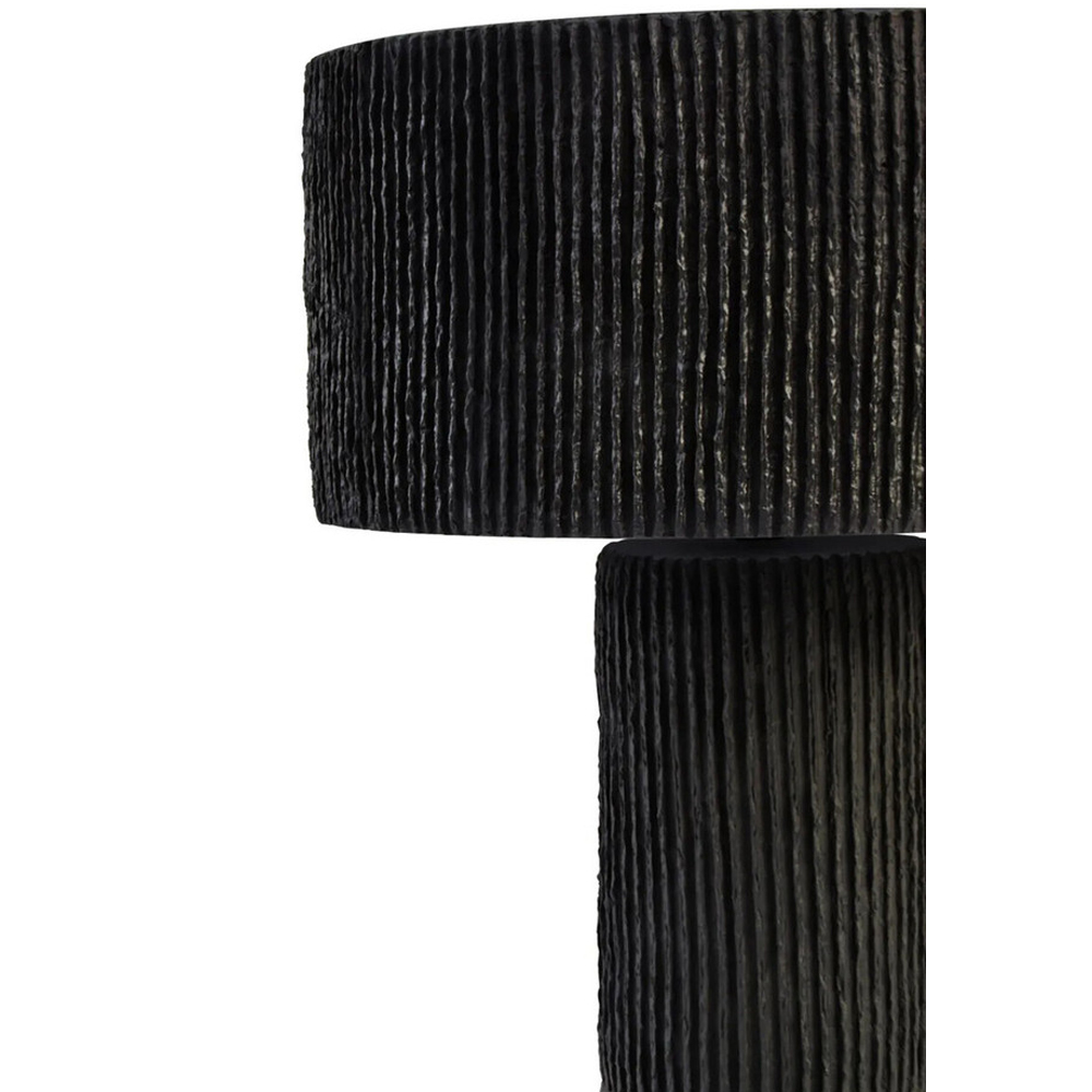 Cerano Metal Etched Linear Table Lamp in Black