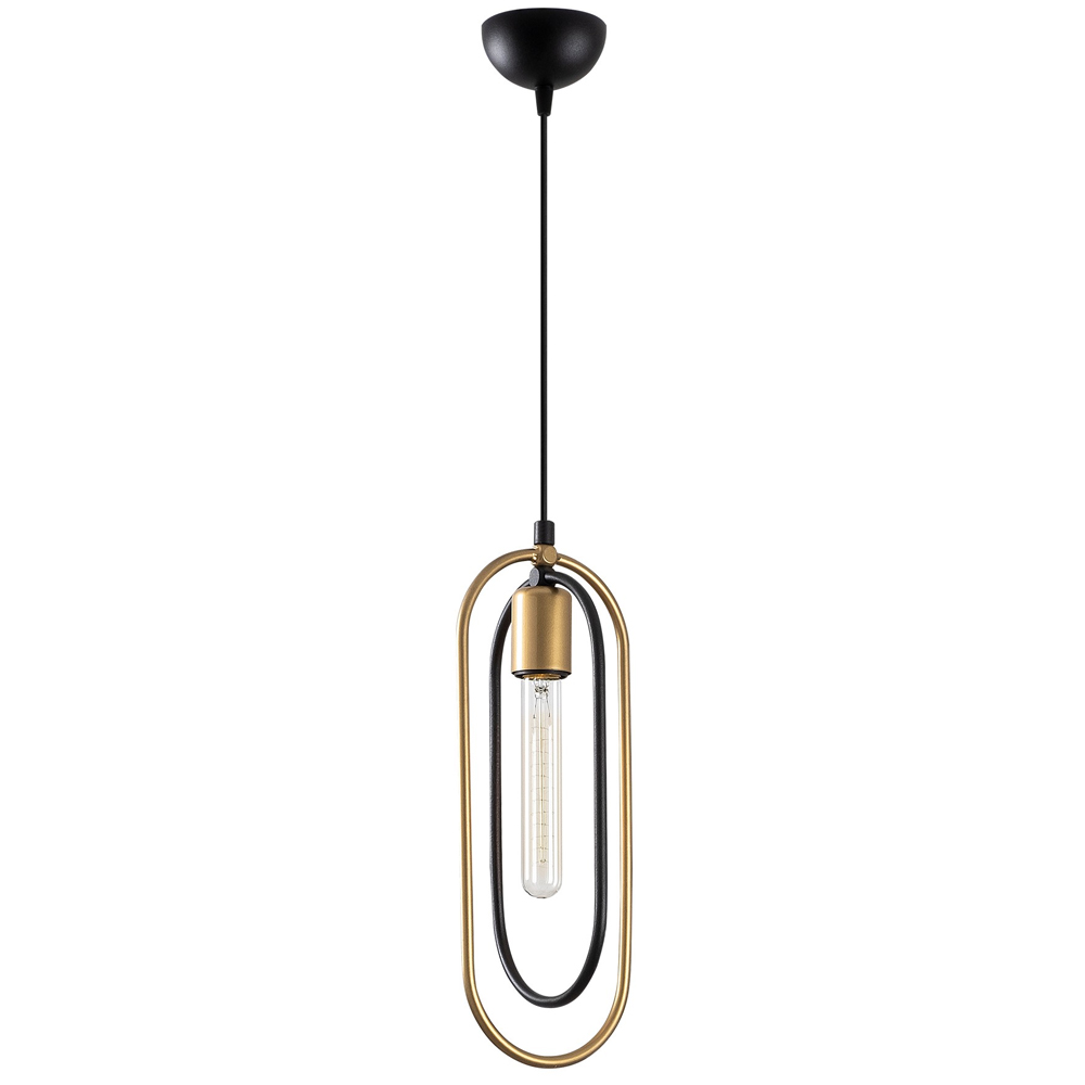 Cerco Metal Ceiling Pendant Light in Black and Gold