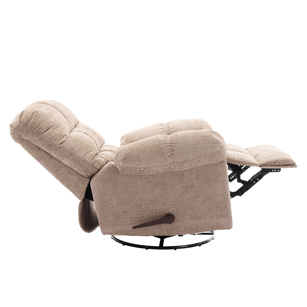 Cerritos Fabric Manual Recliner 1 Seater Sofa in Beige