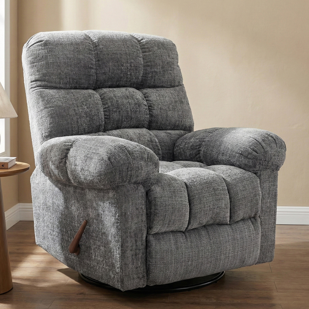 Cerritos Fabric Manual Recliner Sofa Suite in Graphite