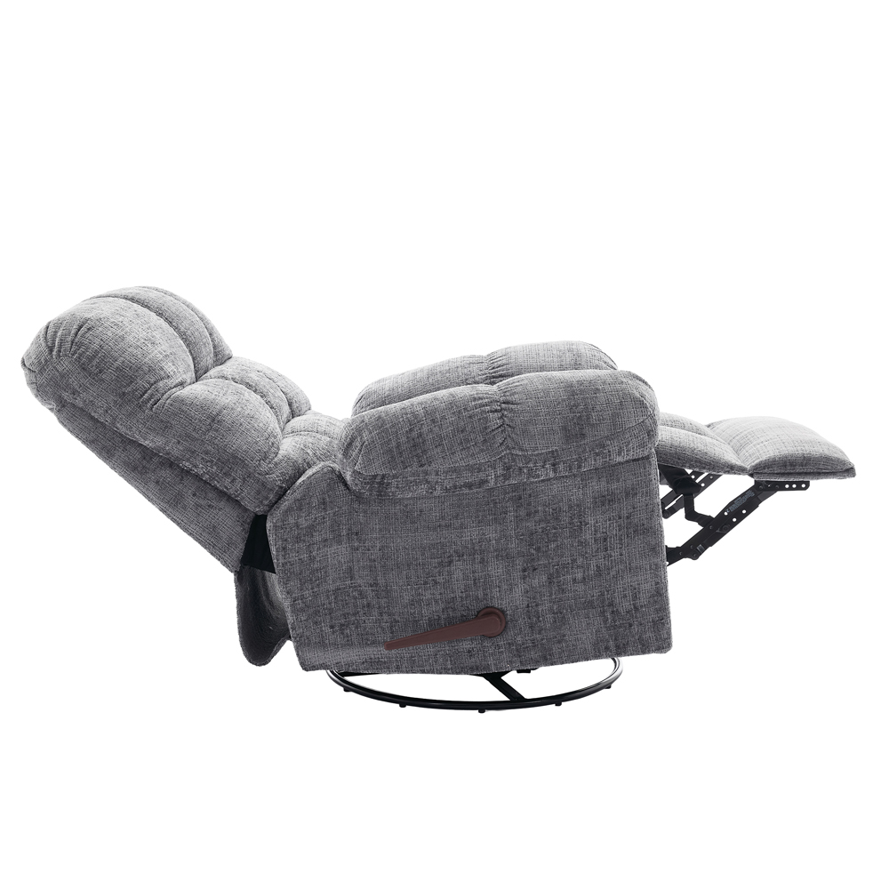 Cerritos Fabric Manual Recliner 1 Seater Sofa in Graphite