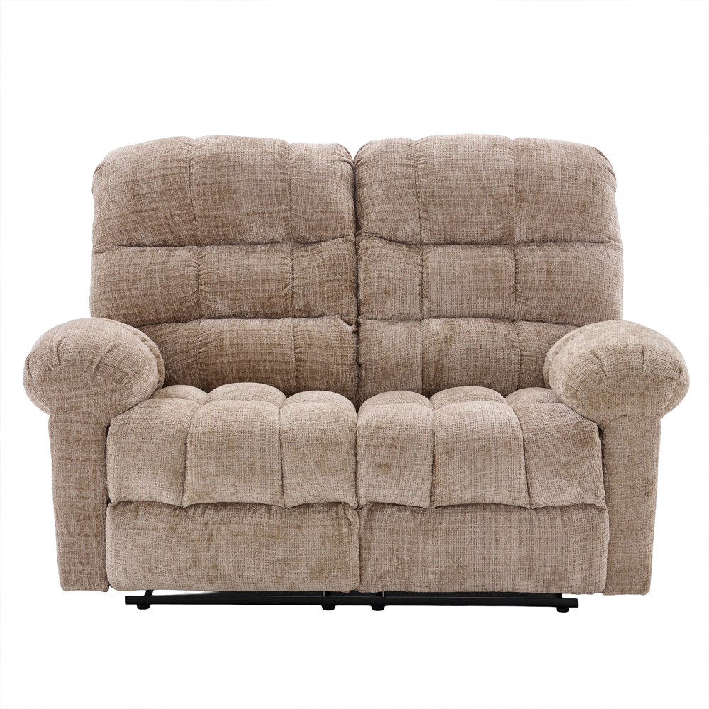 Cerritos Fabric Manual Recliner 2 Seater Sofa in Beige