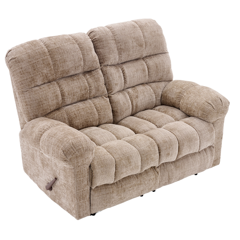 Cerritos Fabric Manual Recliner 2 Seater Sofa in Beige