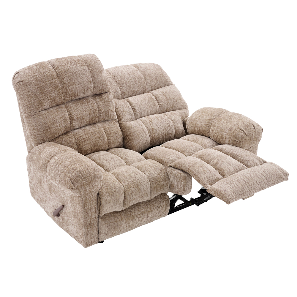 Cerritos Fabric Manual Recliner 2 Seater Sofa in Beige