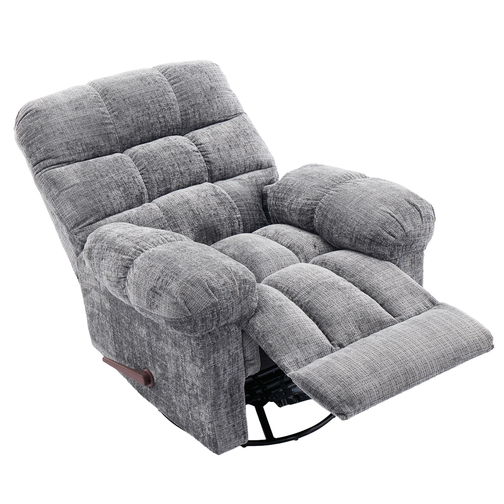 Cerritos Fabric Manual Recliner 3+1+1 Sofa Set in Graphite