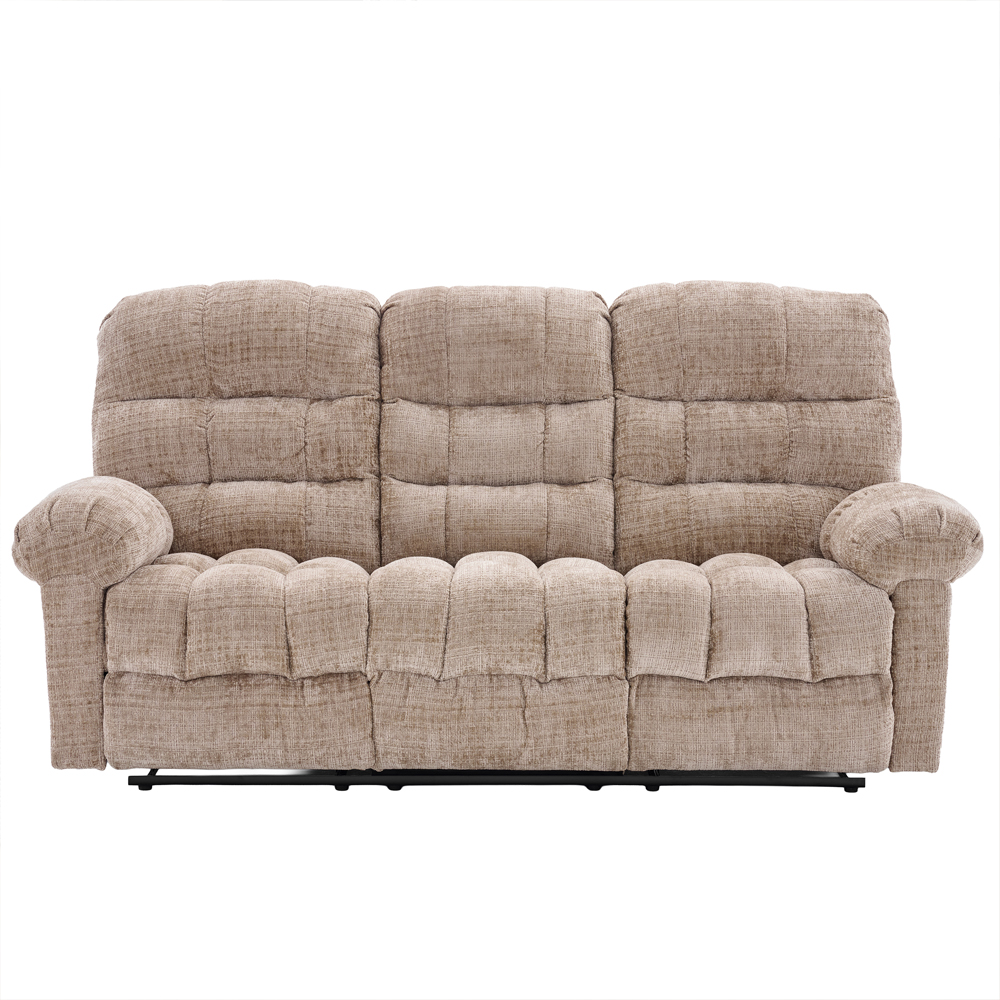 Cerritos Fabric Manual Recliner 3+2 Sofa Set in Beige