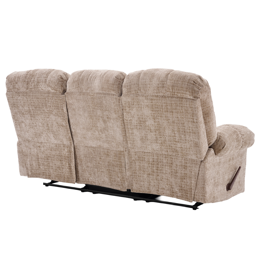 Cerritos Fabric Manual Recliner 3 Seater Sofa in Beige