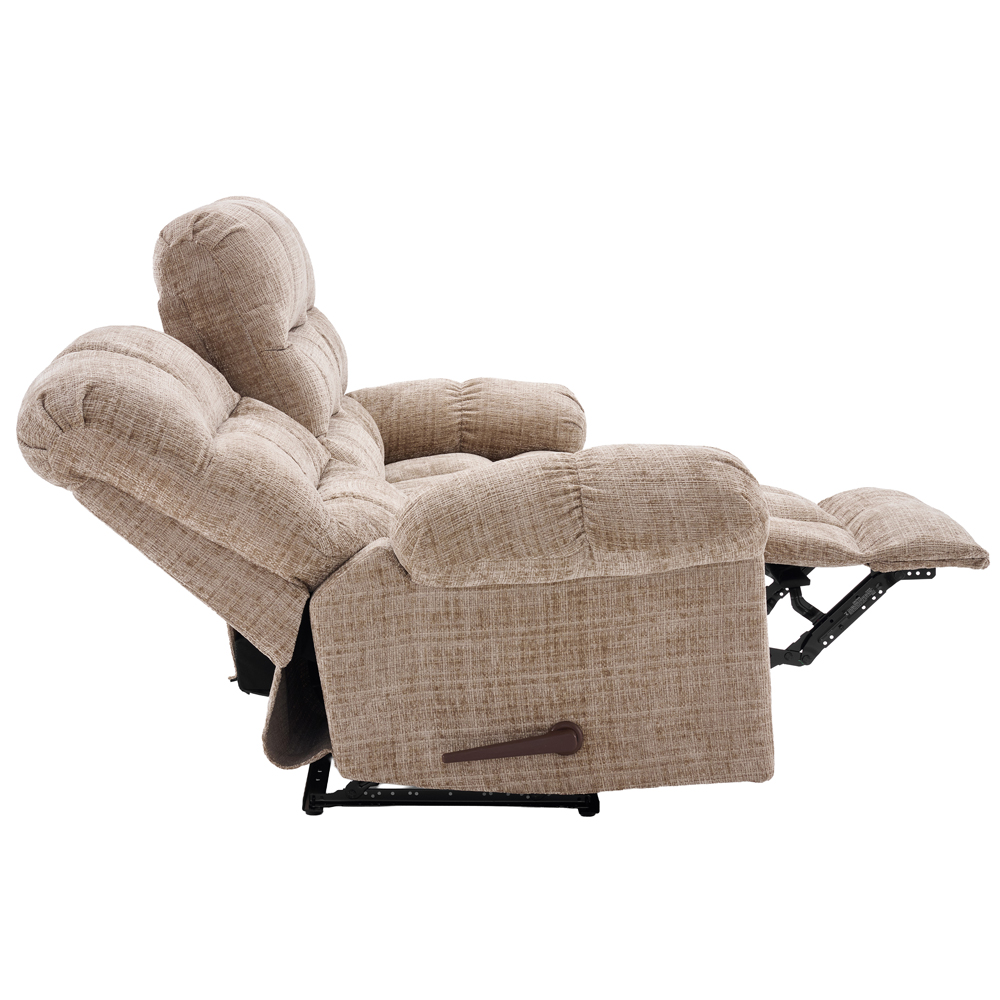 Cerritos Fabric Manual Recliner 3 Seater Sofa in Beige
