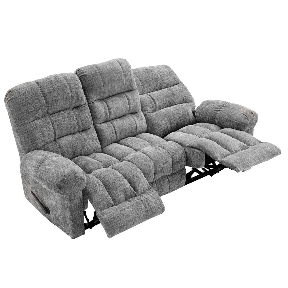 Cerritos Fabric Manual Recliner 3 Seater Sofa in Graphite