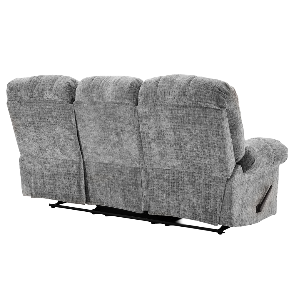 Cerritos Fabric Manual Recliner 3 Seater Sofa in Graphite