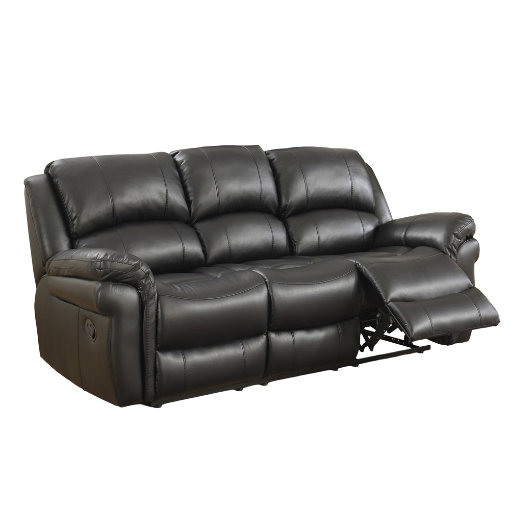Cerritos Faux Leather 3+2 Seater Sofa Set In Black