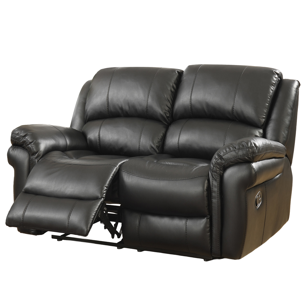 Cerritos Faux Leather 3+2 Seater Sofa Set In Black