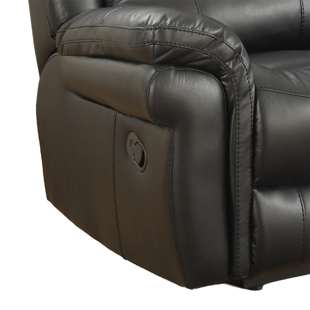 Cerritos Faux Leather 3+2 Seater Sofa Set In Black