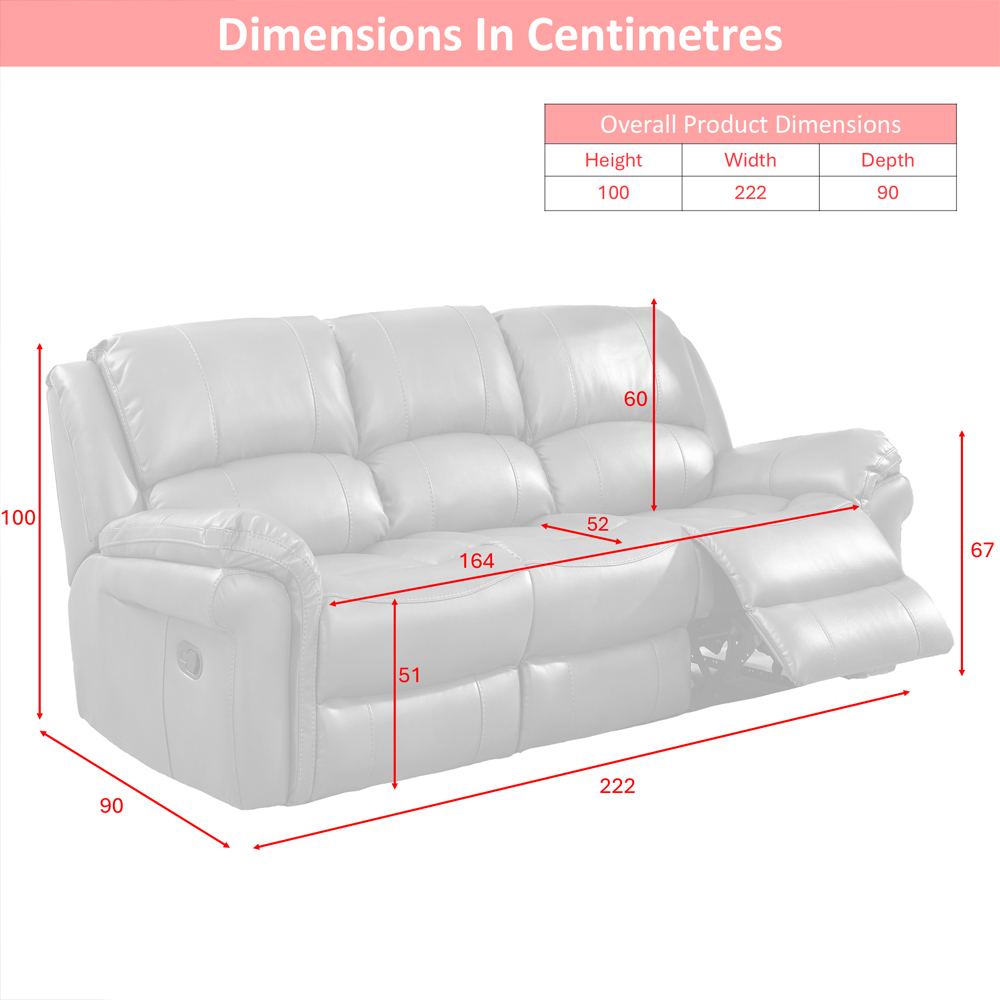 Cerritos Faux Leather 3+2 Seater Sofa Set In Black