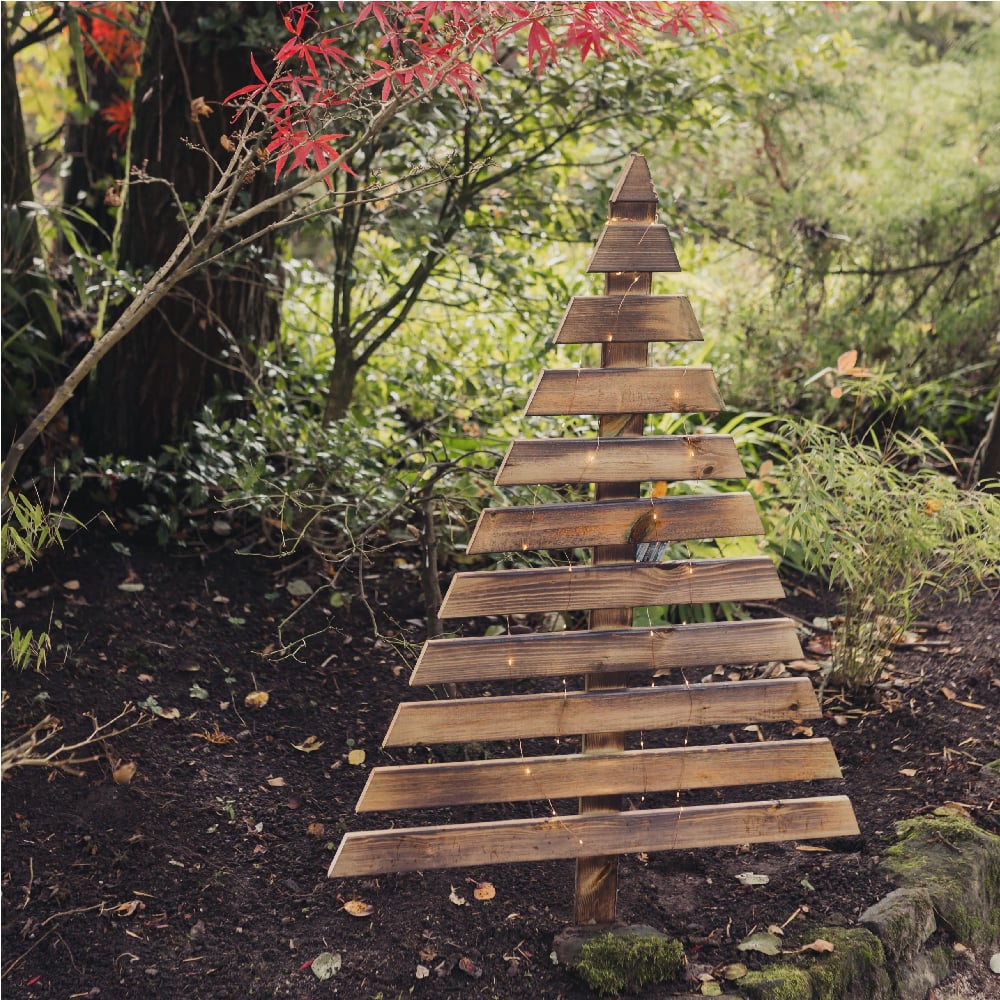 Product photograph of Cerritos Large Wooden Garden Christmas Tree In Natural from Furniture in Fashion