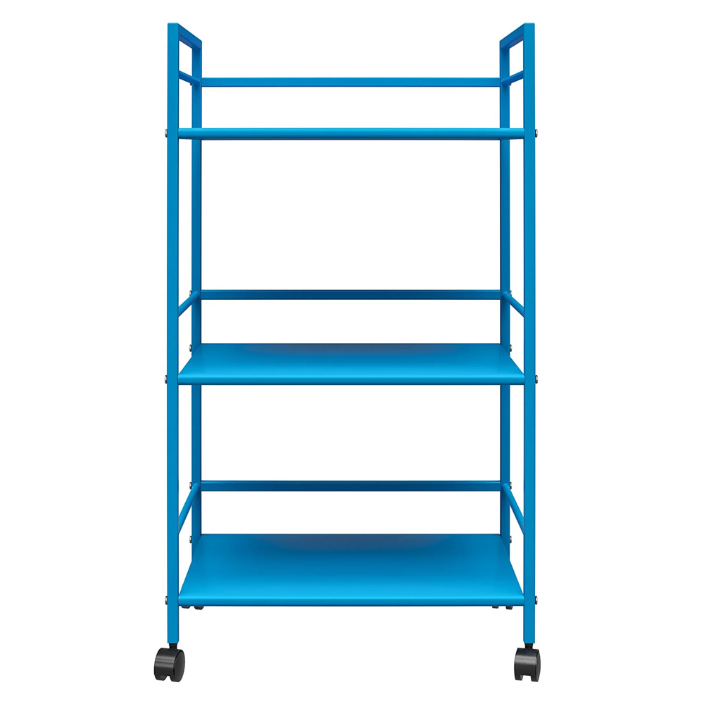 Cerritos Metal Drinks Serving Trolley With 3 Shelves In Blue