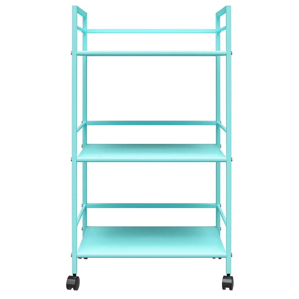 Cerritos Metal Drinks Serving Trolley With 3 Shelves In Spearmint
