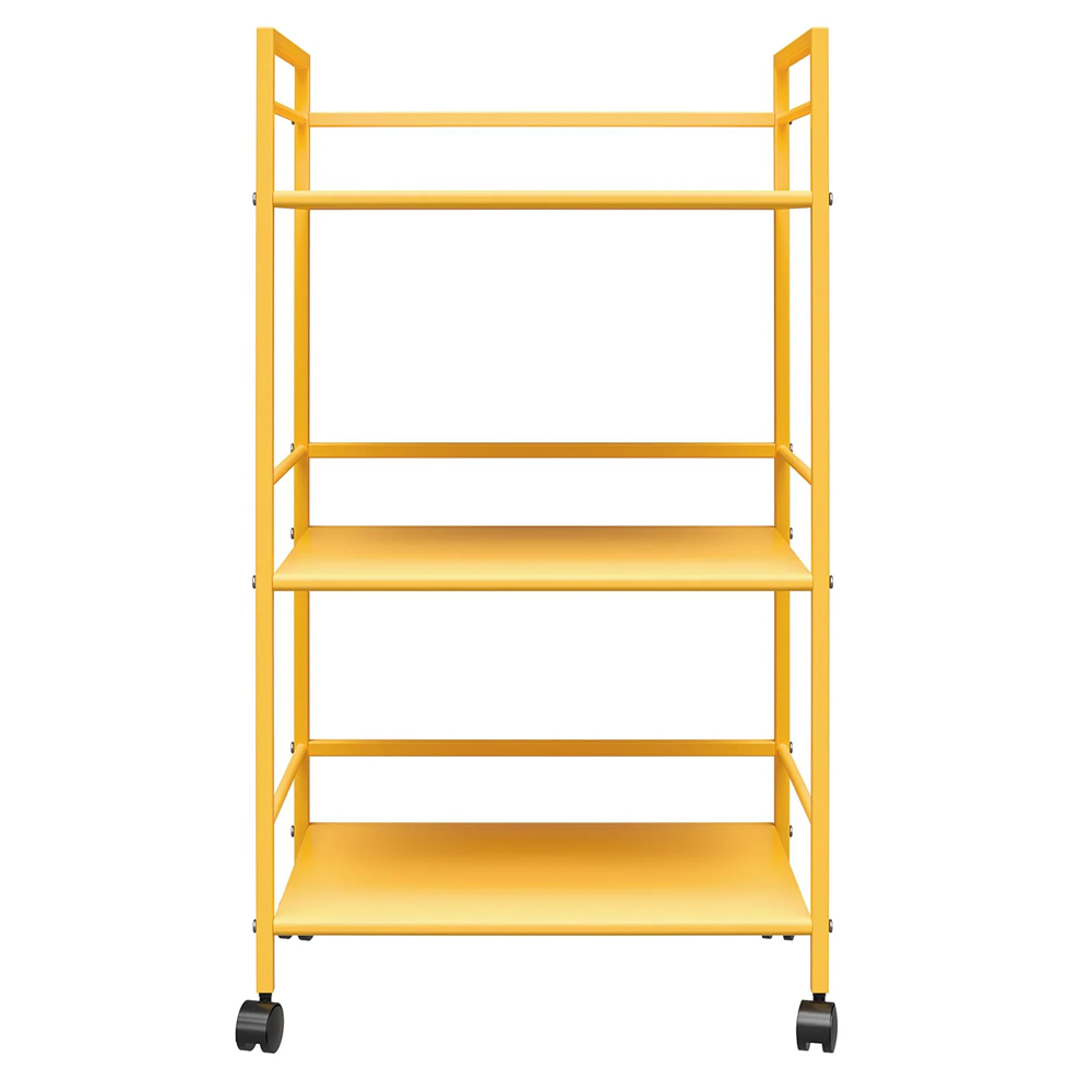 Cerritos Metal Drinks Serving Trolley With 3 Shelves In Yellow