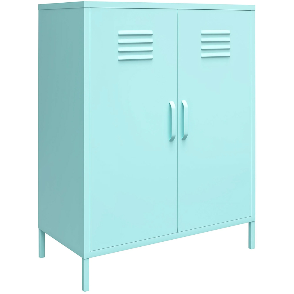 Cerritos Narrow Metal Storage Cabinet With 2 Doors In Spearmint