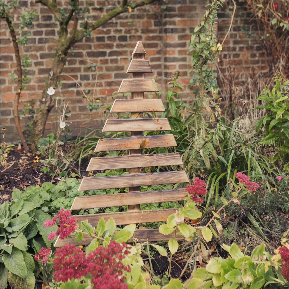 Product photograph of Cerritos Small Wooden Garden Christmas Tree In Natural from Furniture in Fashion