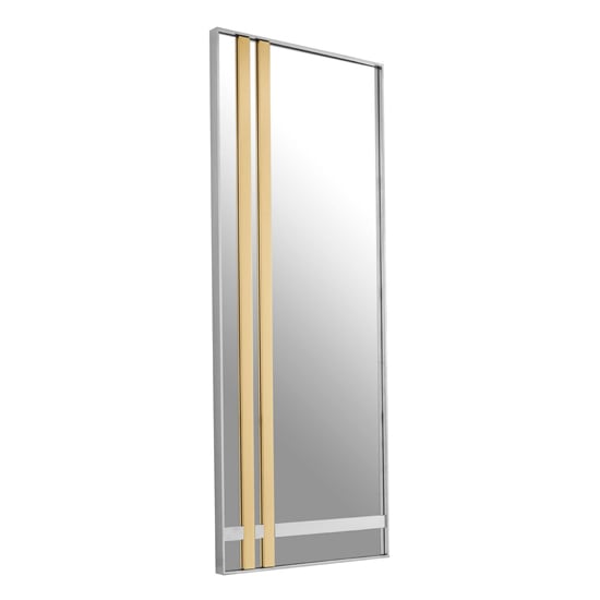Cervantes Rectangular Wall Bedroom Mirror In Clear And Gold