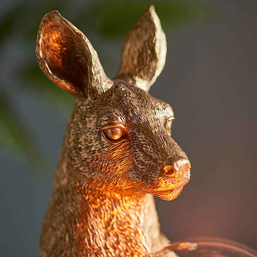 Cesme Kangaroo Shape Table Lamp In Vintage Gold
