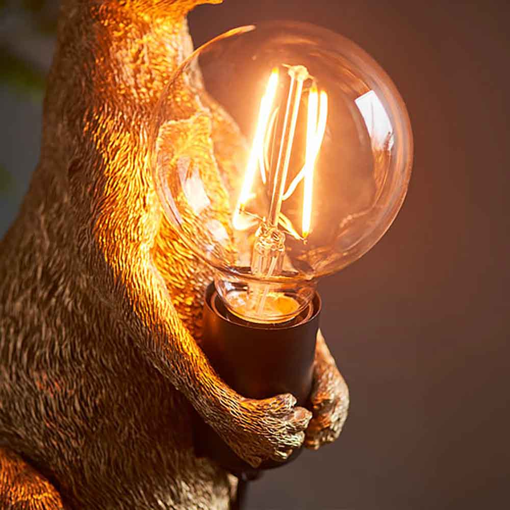 Cesme Kangaroo Shape Table Lamp In Vintage Gold