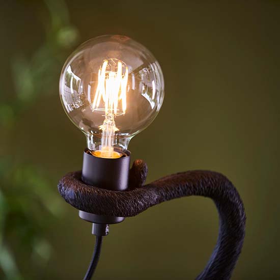 Cesme Monkey Table Lamp In Matt Black