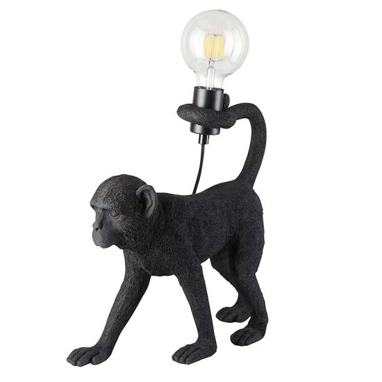 Cesme Monkey Table Lamp In Matt Black