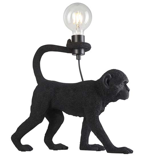Cesme Monkey Table Lamp In Matt Black